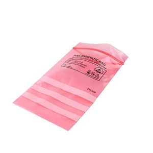 Pink Antistatic Bags - Gripseal - Open - Antistat. ANT003PAB