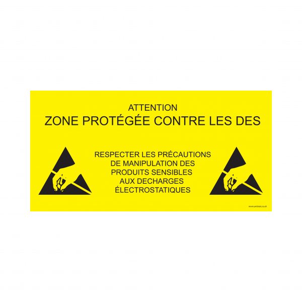 ESD Protected Area Sign - Self-Adhesive - Antistat ESD Protection